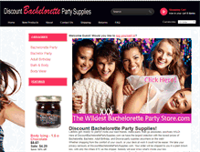 Tablet Screenshot of discountbachelorettepartysupplies.com